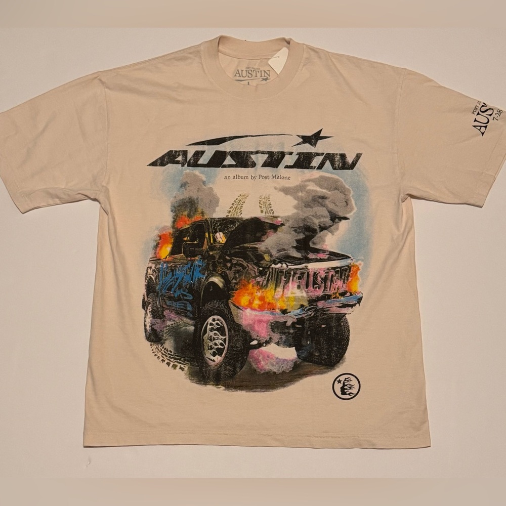 Hellstar Studios x Post Malone Austin Short Sleeve T- Shirt RARE 100% authentic!